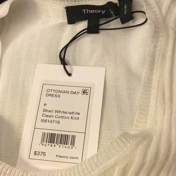Theory Ottoman Cotton Knit Day Dress NWT Clean Cotton Knit - Picture 3 of 5